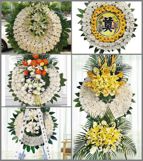 山东莱芜莱城区苗山镇西见马村花圈速递